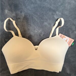 Shapermint Shaping Bra Large Beige Everyday Comfort Wireless Women